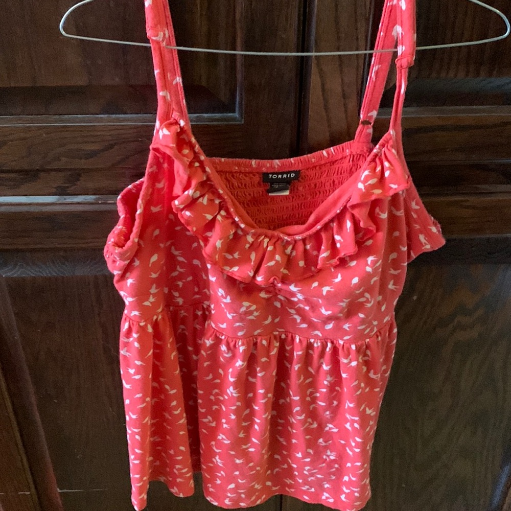 Torrid summer tank with bird print